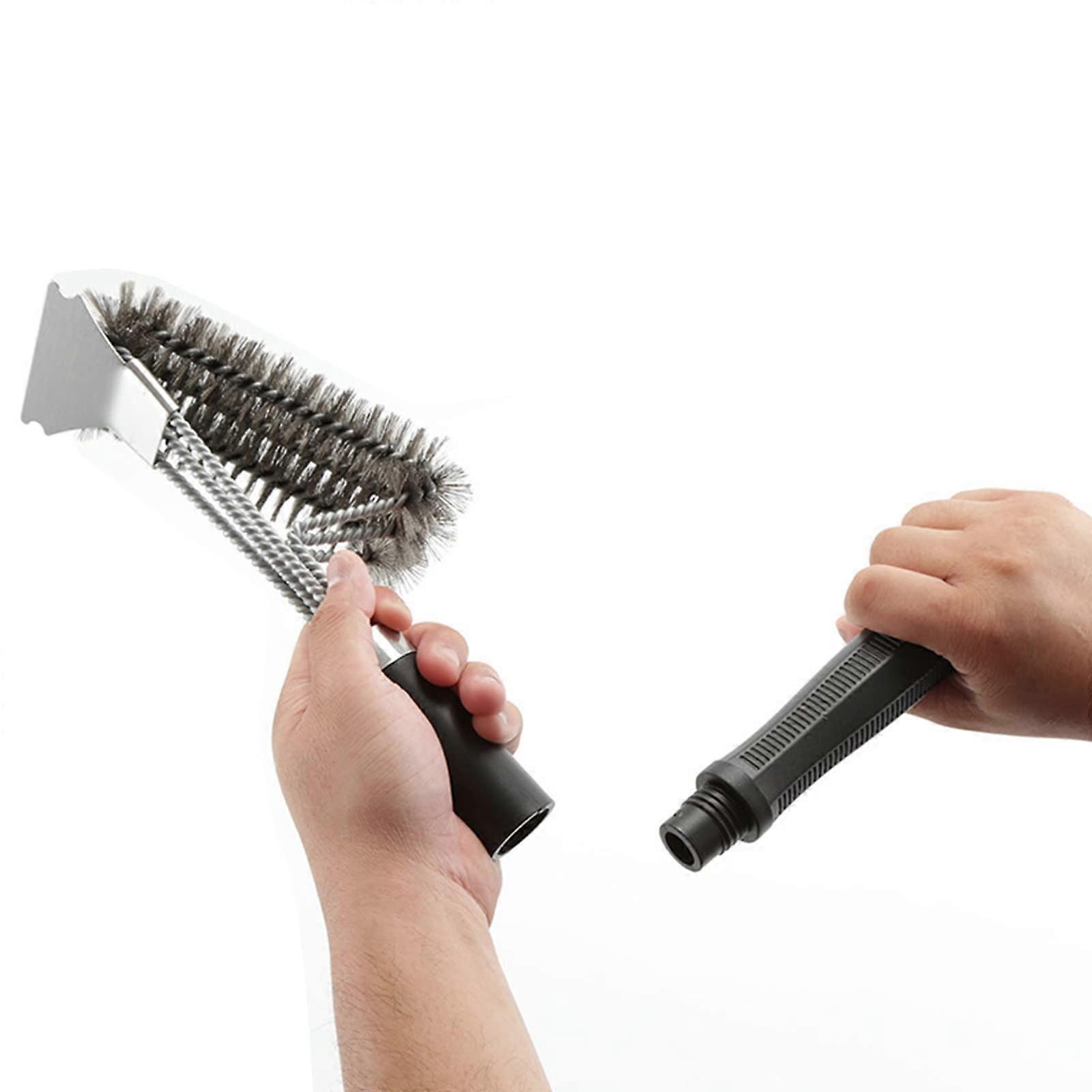 45,7 cm triangular metal grill cleaning brush, 3in1 grill cleaning brush, easy to clean BQ13