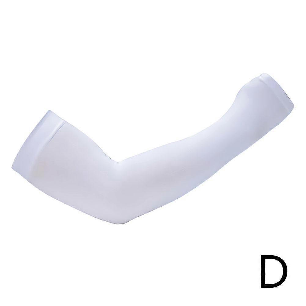 Thumb white (D) XXL plus size $ Summer sun protection sleeves ice silk men's plus size arm protection UV protection gloves arm sleeves