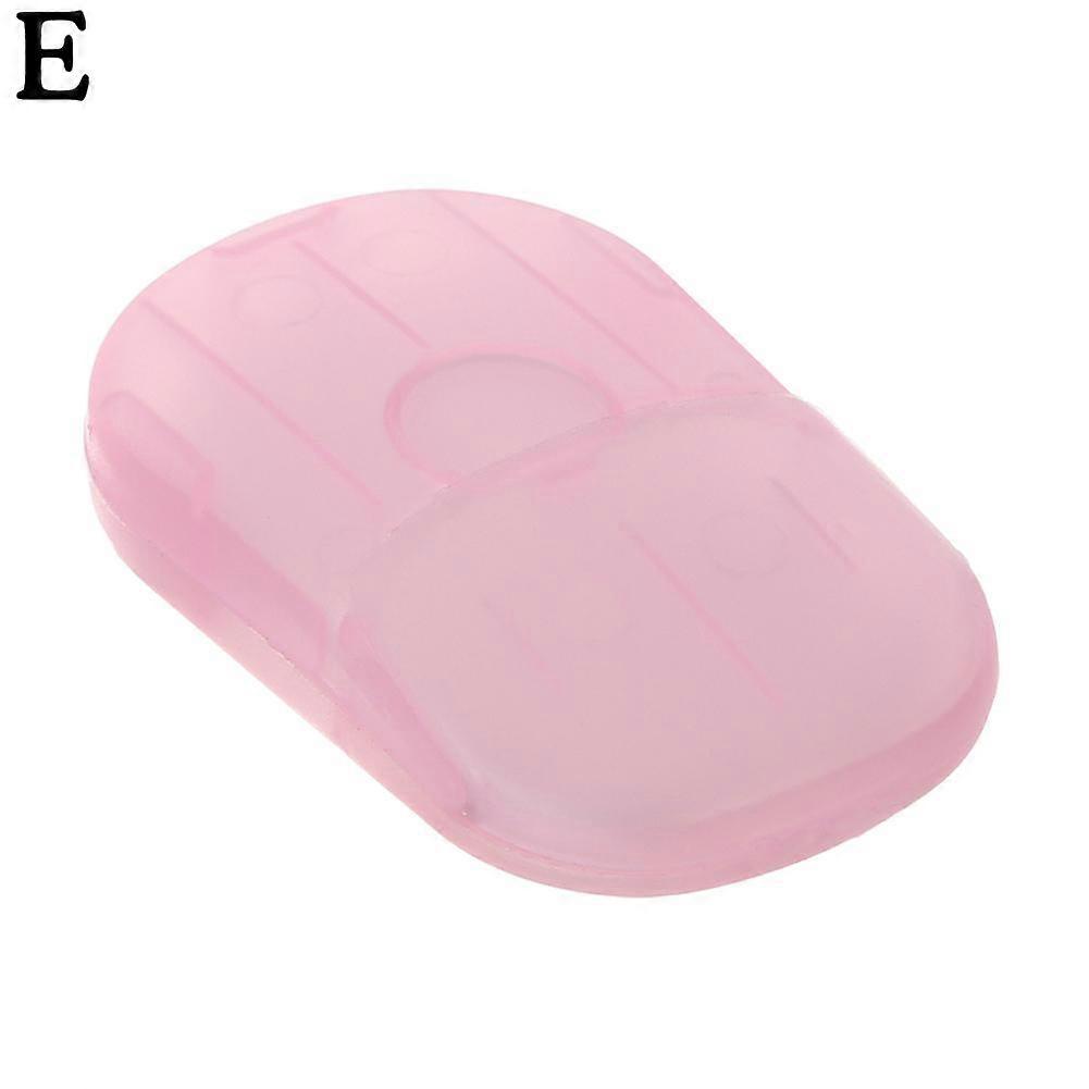 Pink (E) $ Travel soap flakes box soap flakes hand washing soap paper outdoor disposable soap flakes portable mini