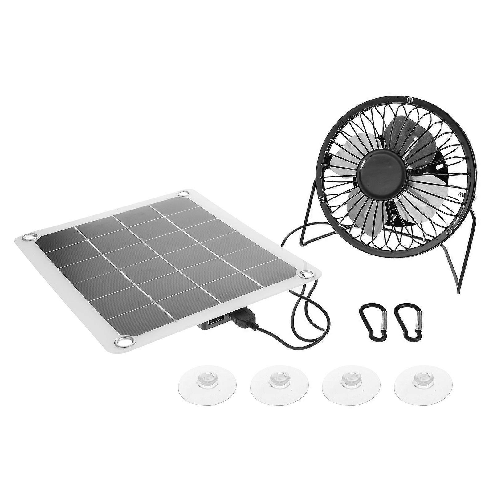 It seems like you're referring to a product listing for an **outdoor solar panel fan** designed for **livestock or pet houses**, possibly for