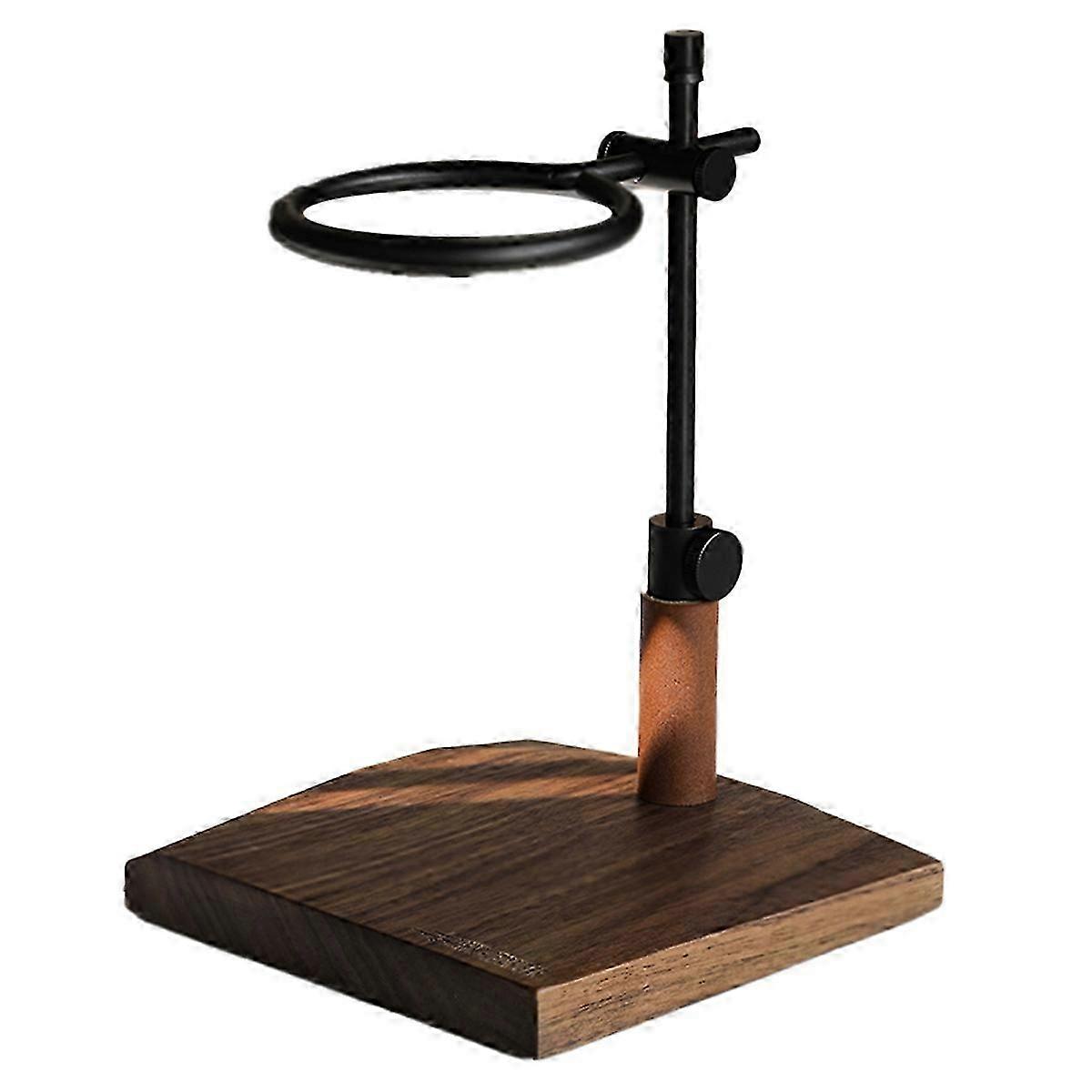 Adjustable Pour over Coffee Stand - Vintage Dripper Station with Wooden Base, Tools for Home & Cafe