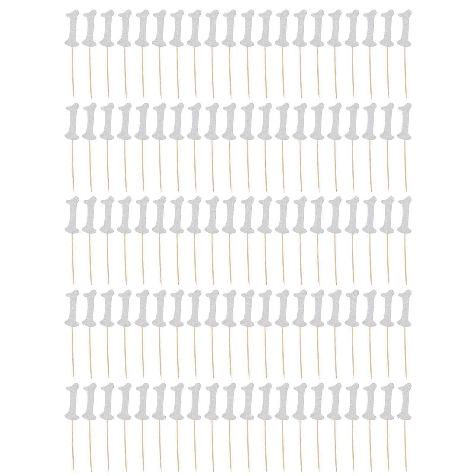 2025 أحدث موديل 100 قطعة 1 كب كيك توبر فضي بريق عملية بسيطة 1