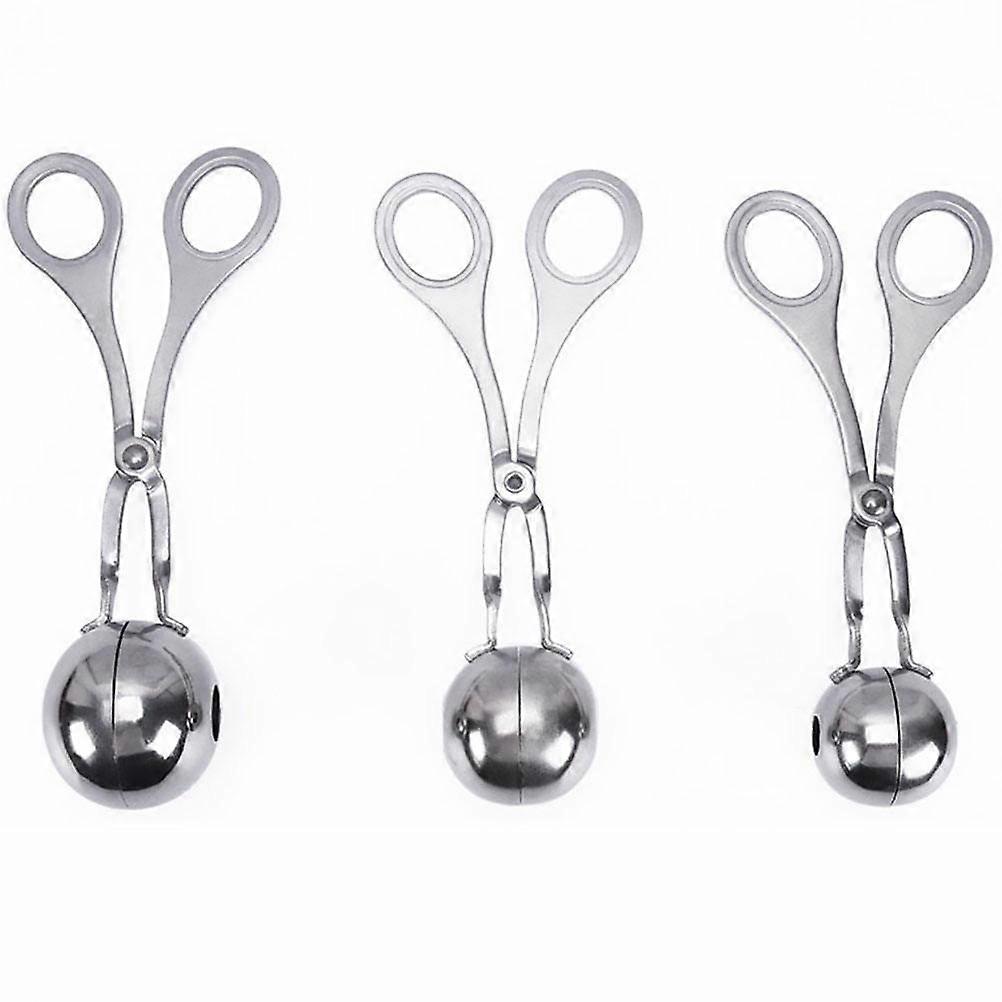 Meat Ball Maker Stainless Steel Clip for Kitchen Use 3Pcs Cooking Tool