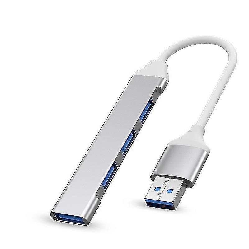 Mini Portable 4 In 1 Adapter, Usb 3.0, Hub Splitter Station For Laptop, Computers, Ultrabooks, Notebooks, Tablets And More (silvery)