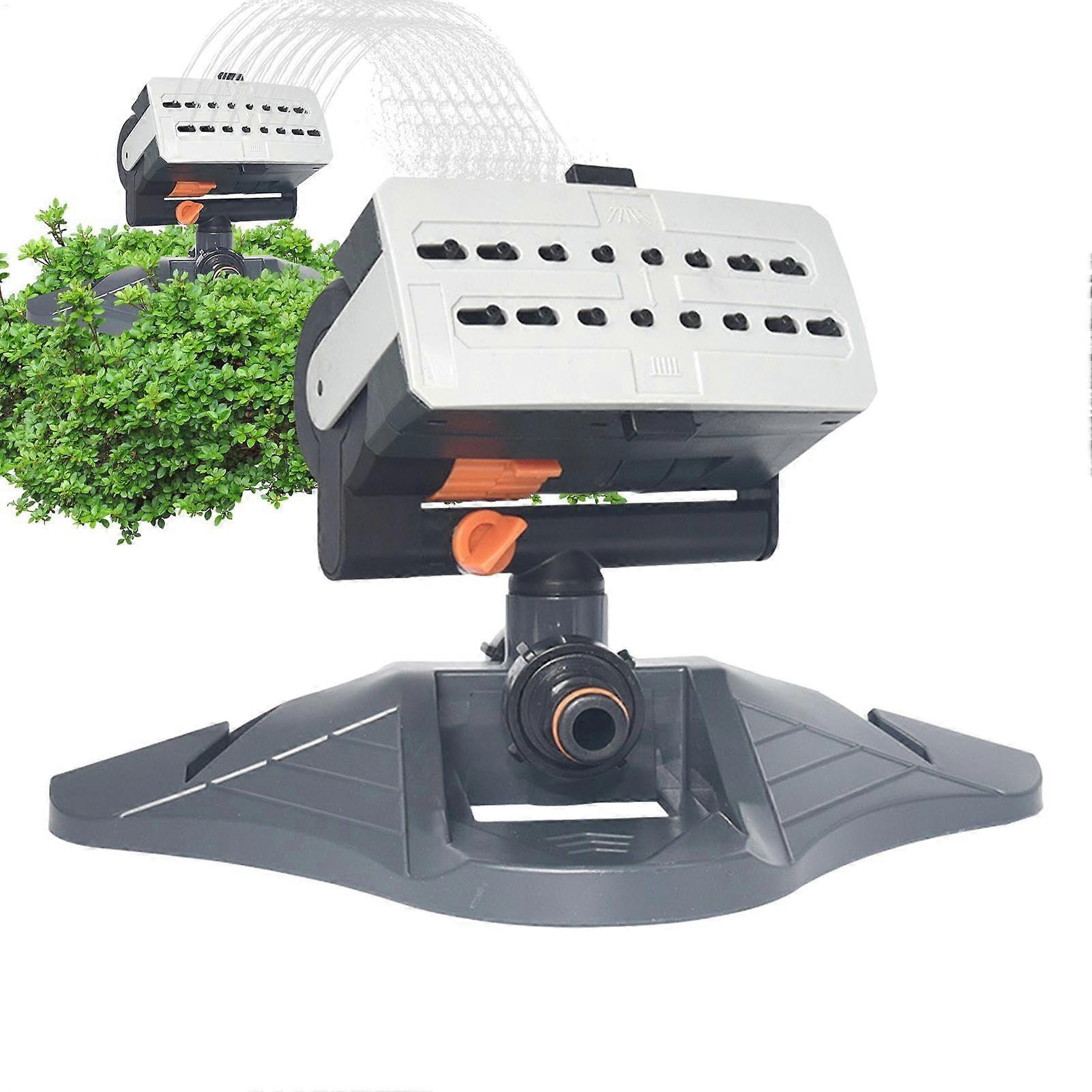 Automatic Garden Sprinkler System, Adjustable Large Area Sprinkler, 4 Spray Modes for Grass, Quick Connect Irrigation System