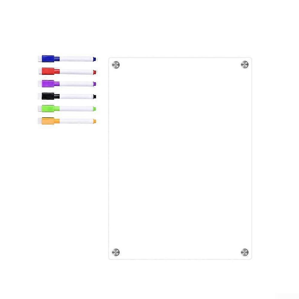 Magnetic Acrylic Calendar A3 Size with 6 Markers - Ideal Daily Organizer and Planner for Home and Office Use