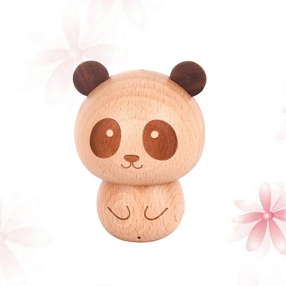 Wood Speakers Panda Shaped Mini Portable Speaker For present Giving Chocolate 5.9X5.9cm Stereo Sound 1Pack
