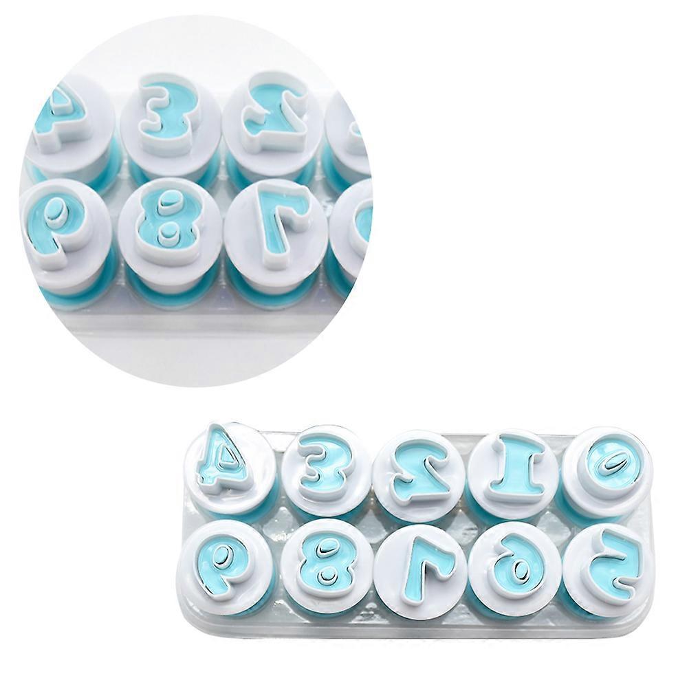 Fondant Number Molds Silicone Baking Diy Making Flexible And Reusable 3 50X2 80X1 70Cm 10Pcs