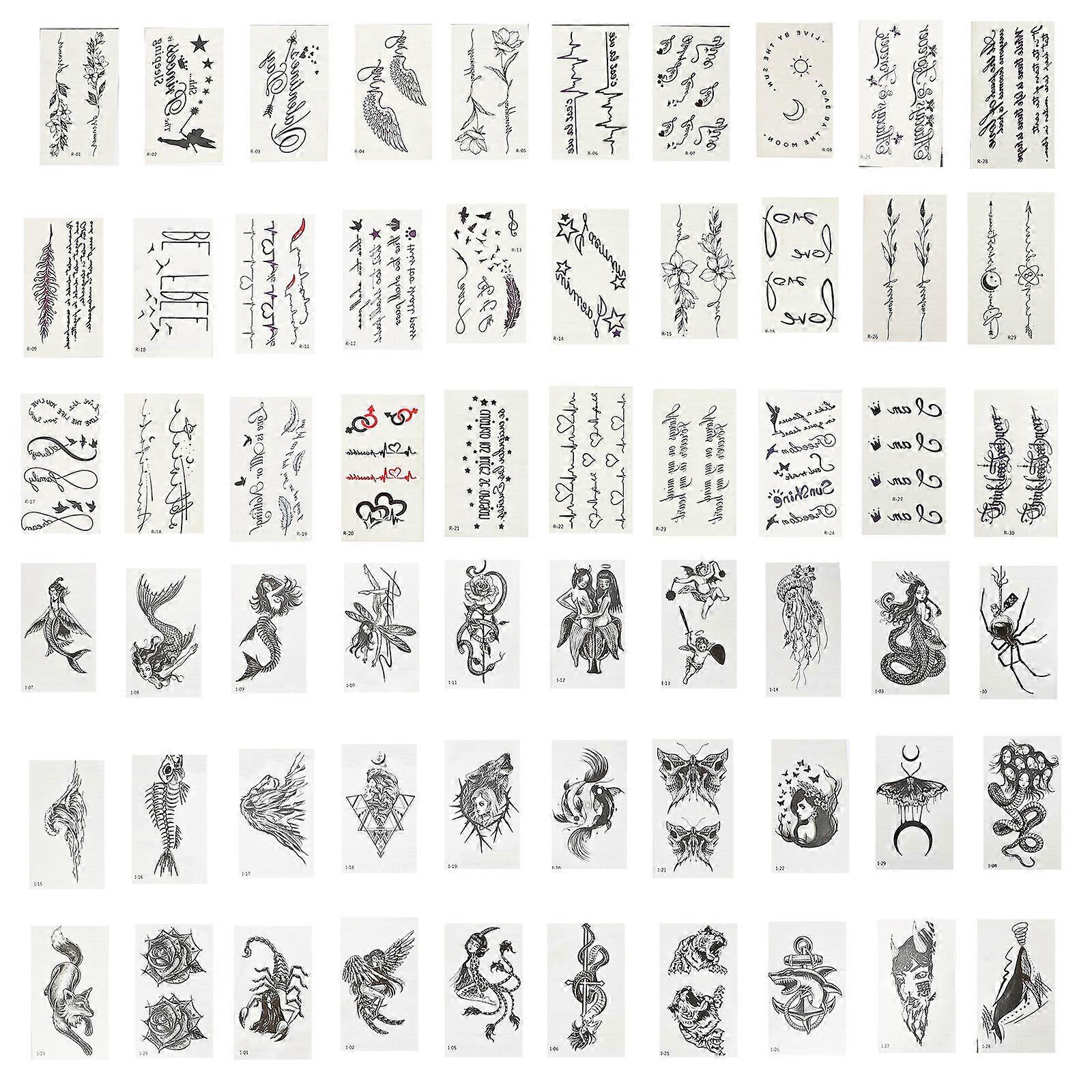 Makeup Arms Temporary Water Transfer Flat Art 60 Sheets