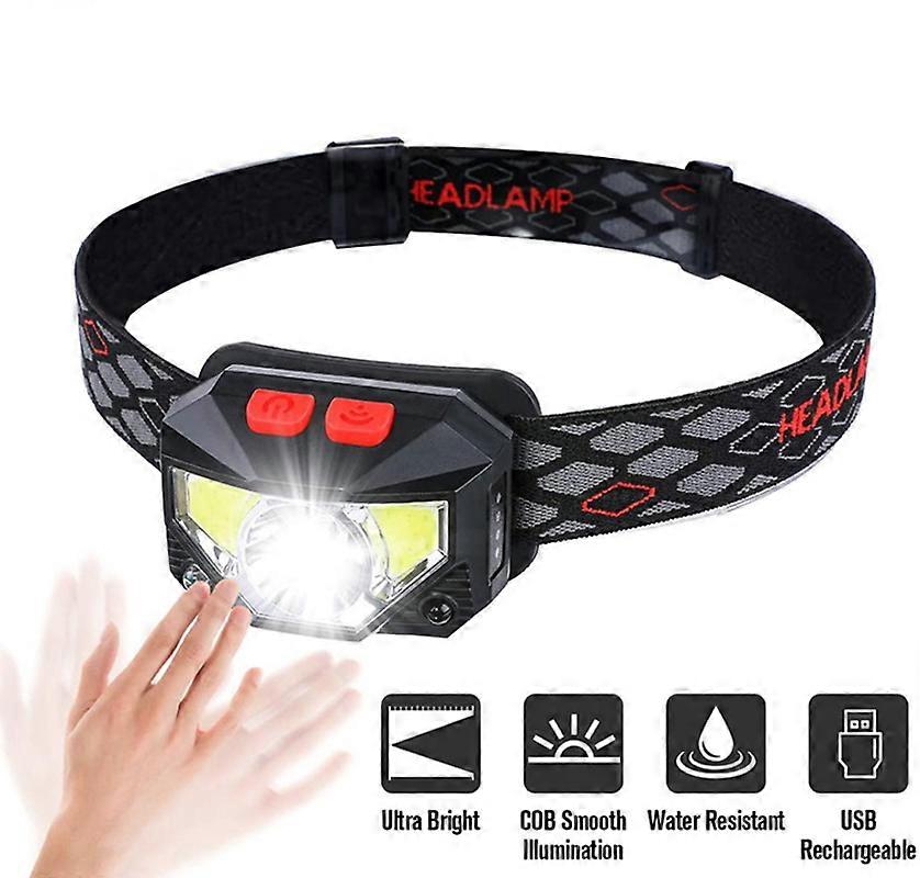 Head Light for Sports Headlamp Head Light for Running Charge(Black)