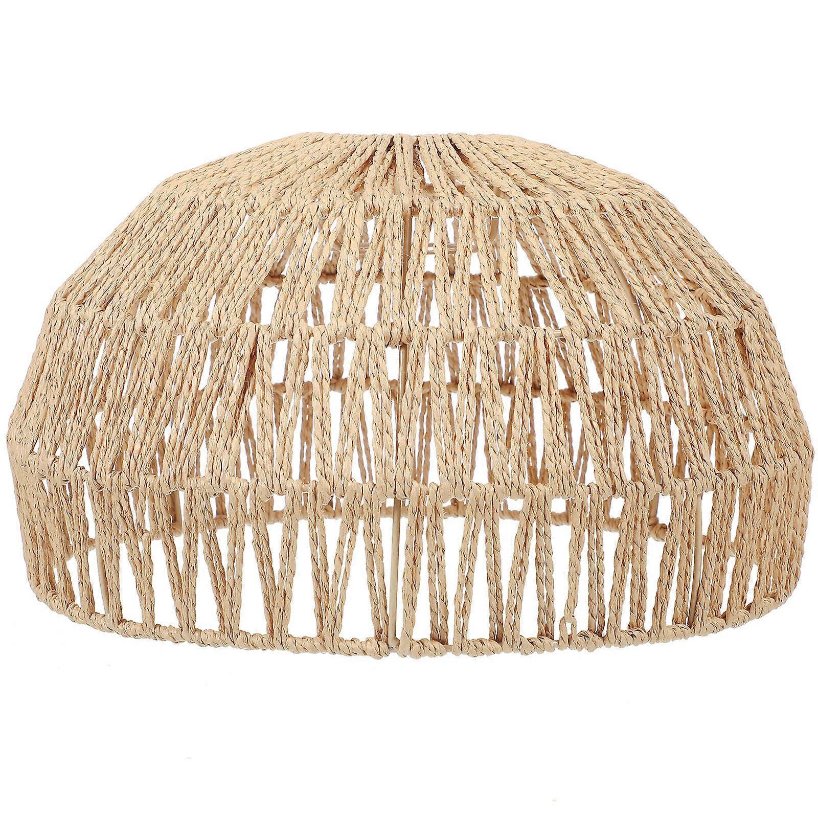 Hanging Lamp Shade Imitation Rattan Rope Light Cover For Hotels And Hot Pot Shops 30.00X30.00X17.00CM 1Pack