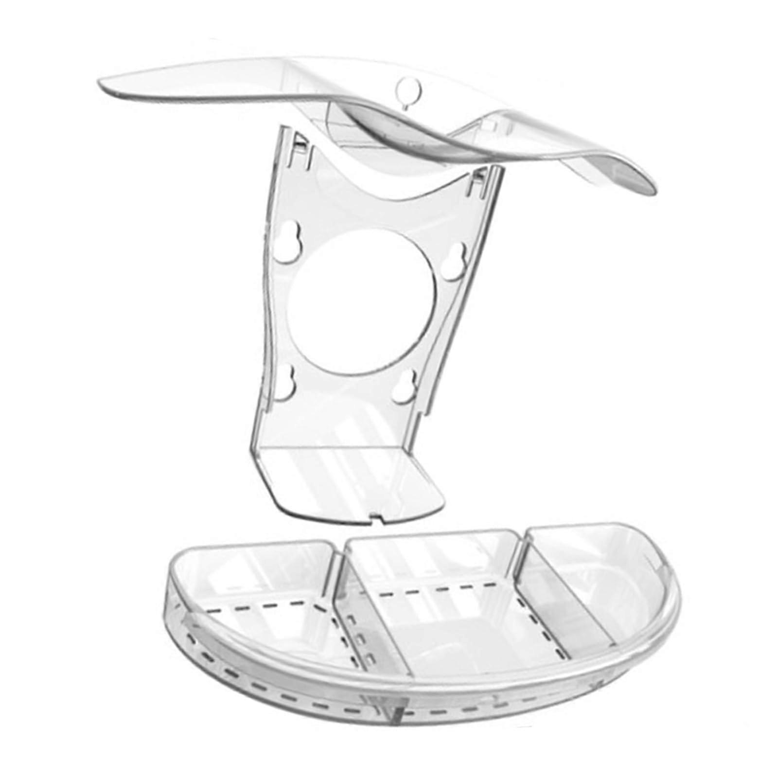 Small Wall-Mounted Bird Feeder for Outdoor Use, Transparent Design, Durable Material, Ideal for Backyard Birds