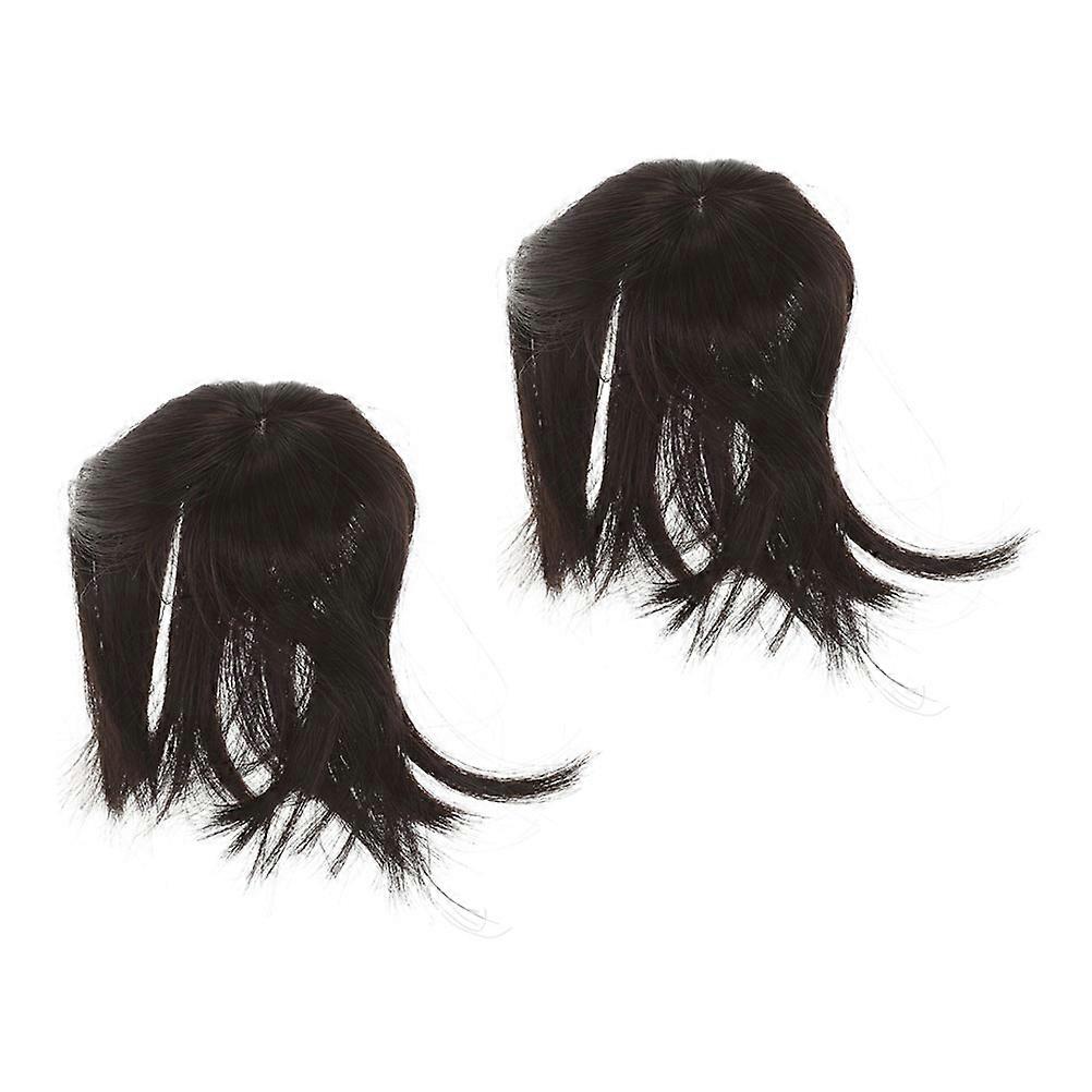 2pcs Synthetic Hair Toppers for Women – Middle Part Clip In Extensions for Volume and Coverage, Lightweight and Easy to Use