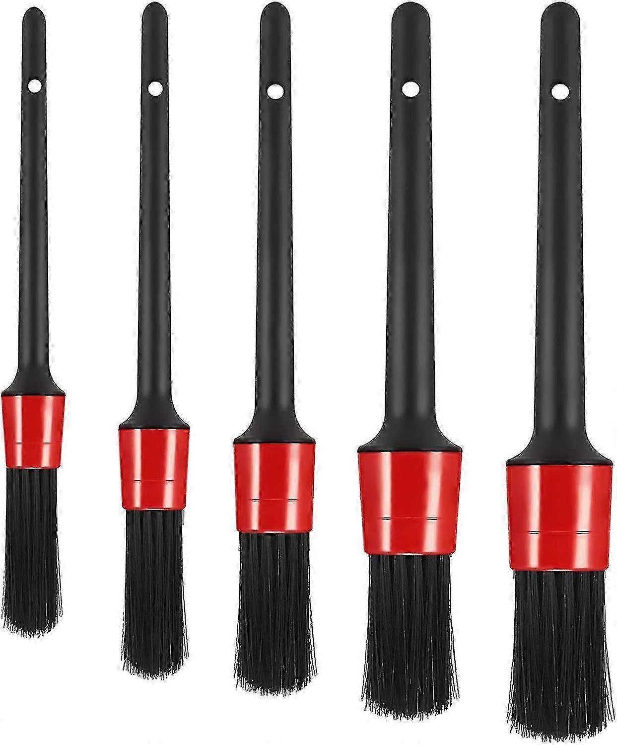 5 Pcs Auto Detailing Brushes, Soft Bristles for Vehicle Cleaning