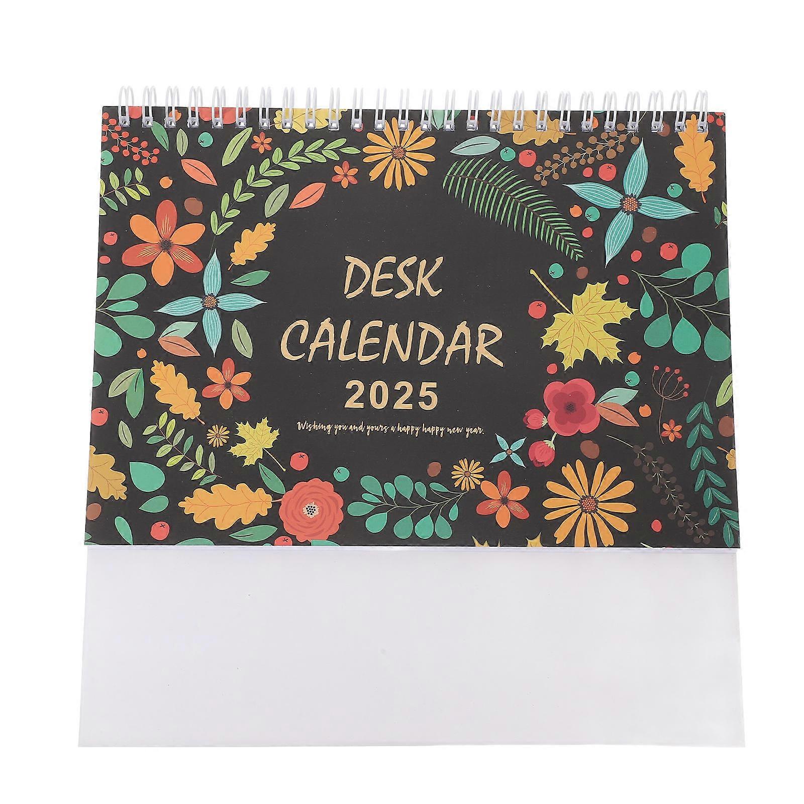 Desk Calander Desktop Calendar Spiral Binding Multi Color 23.00X19.00X8.00CM Scheduling Note-Taking 1Pack