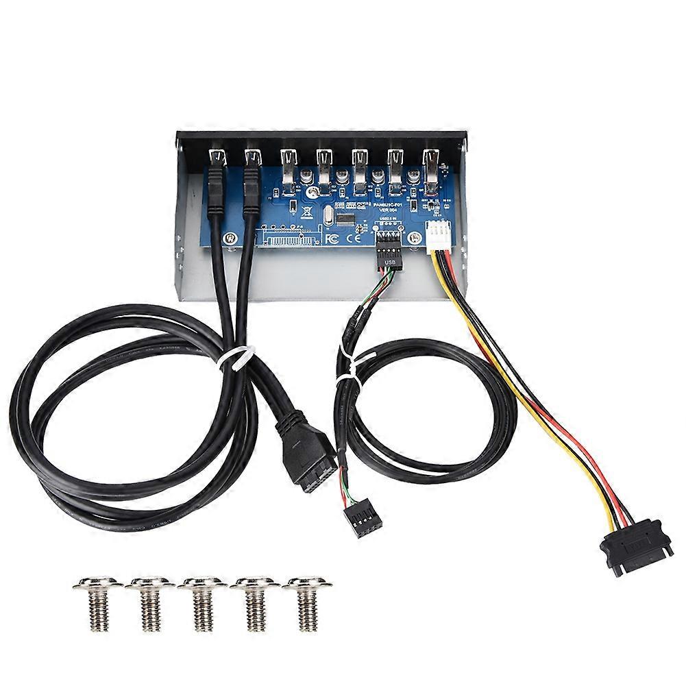 5.25 inch USB 3.0 Optical Drive Front Panel HUB 7 Port 19 Pin to 2 Port U3 + 4 Port U2 Fast Charge