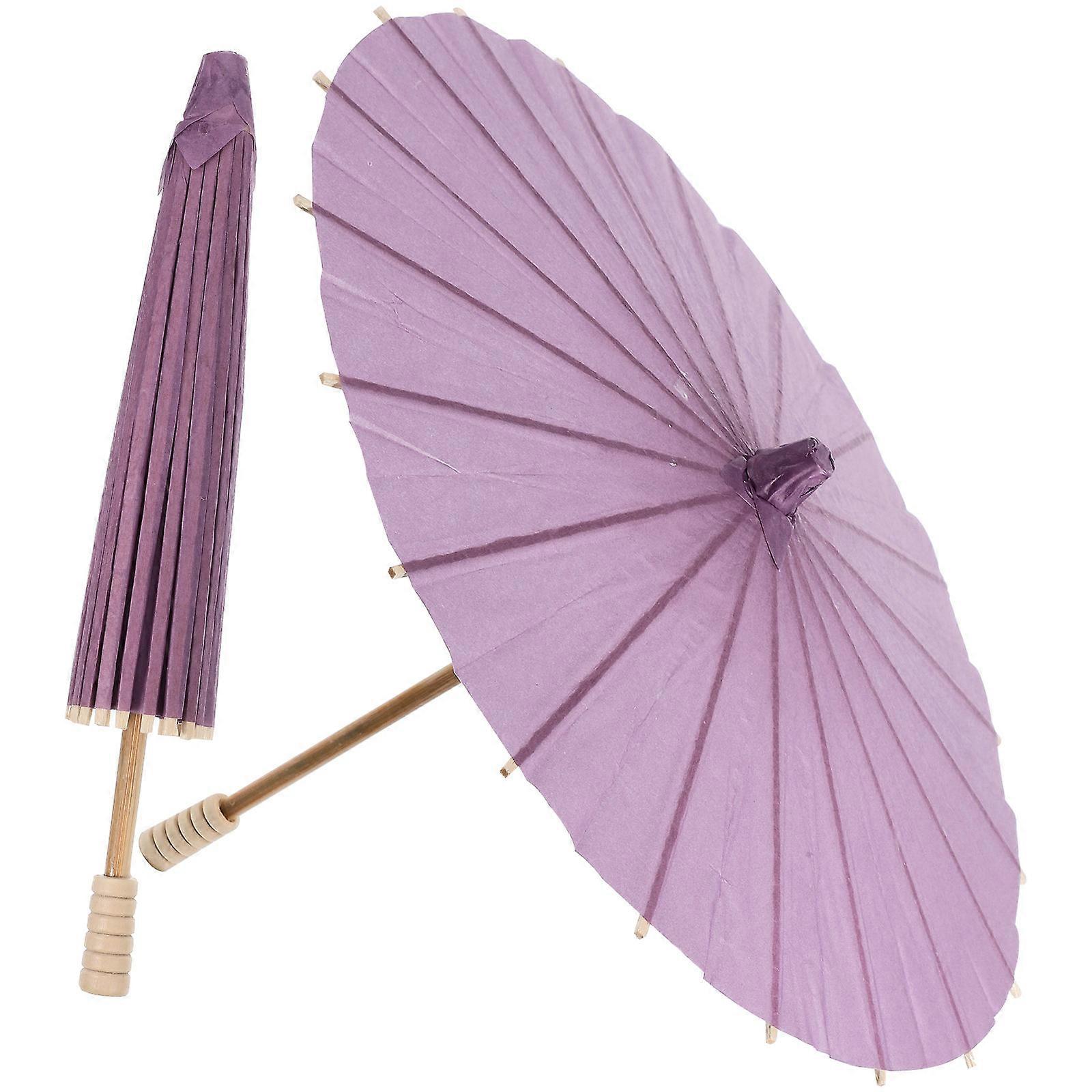 Cosplay Decorations Diy Paper Umbrella Small Stage Performance Photo Props Purple 30.00X30.00X23.00cm Classical 2Pcs