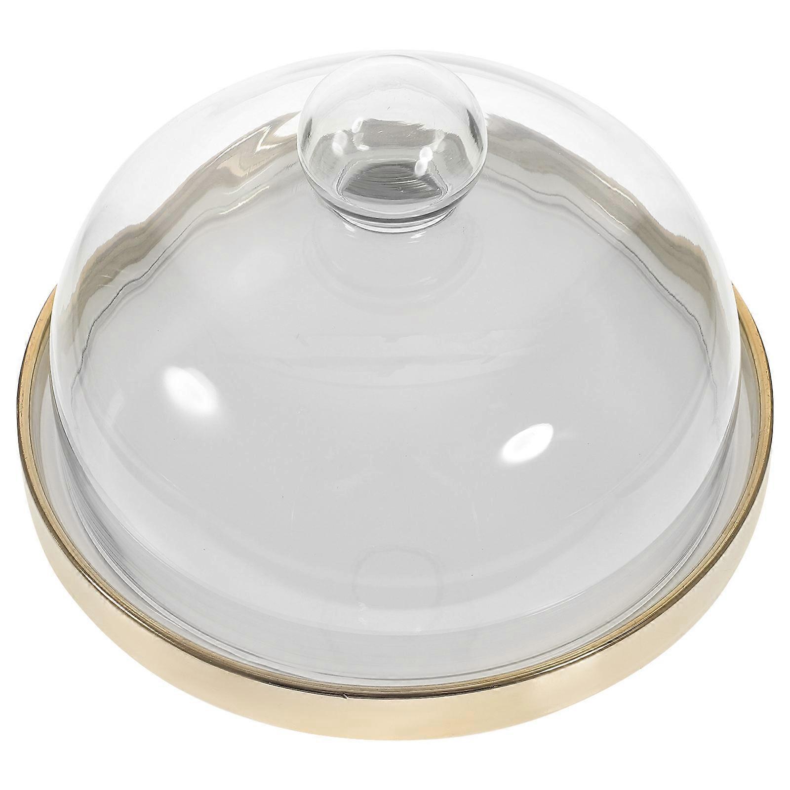 Dome Covered Serving Tray White Party Food Displaying 23X23X15CM 1Set