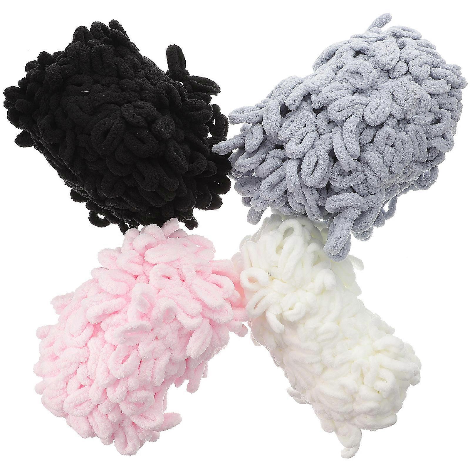 Scarf Knitting Yarns Finger Loop Sewing Yarns Craft Materials Home Decoration White 10m Roll 4 Rolls