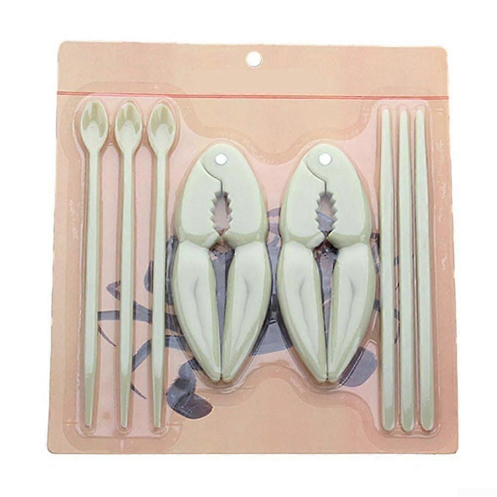 Crab Crackers, Forks And Spoons Green Utensils Set For All Occasions