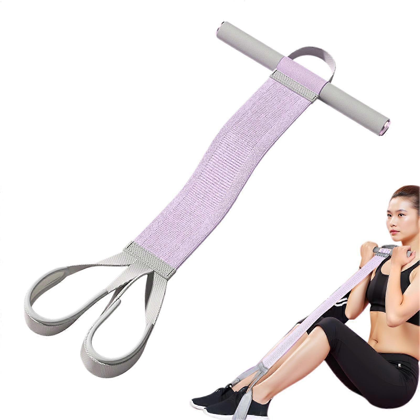 Elastic SitUp Pull Rope, Abdominal Trainer, Multifunctional Strength Training Equipment Purple