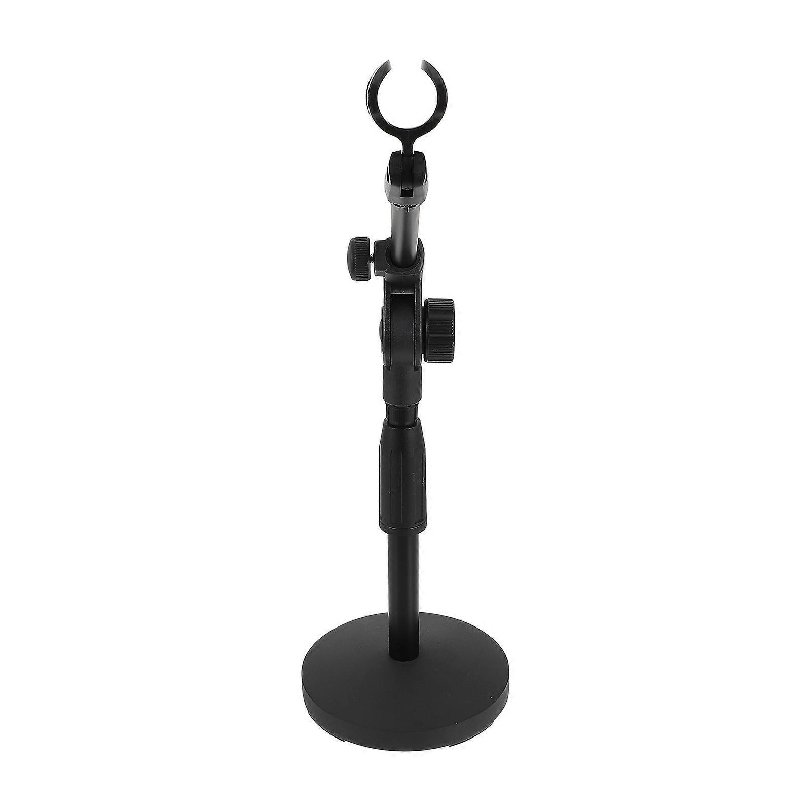 Microphone Holder For Desk Circular Base Metal Abs Simple Design For Conference Speaker 14X42CM 1Pack