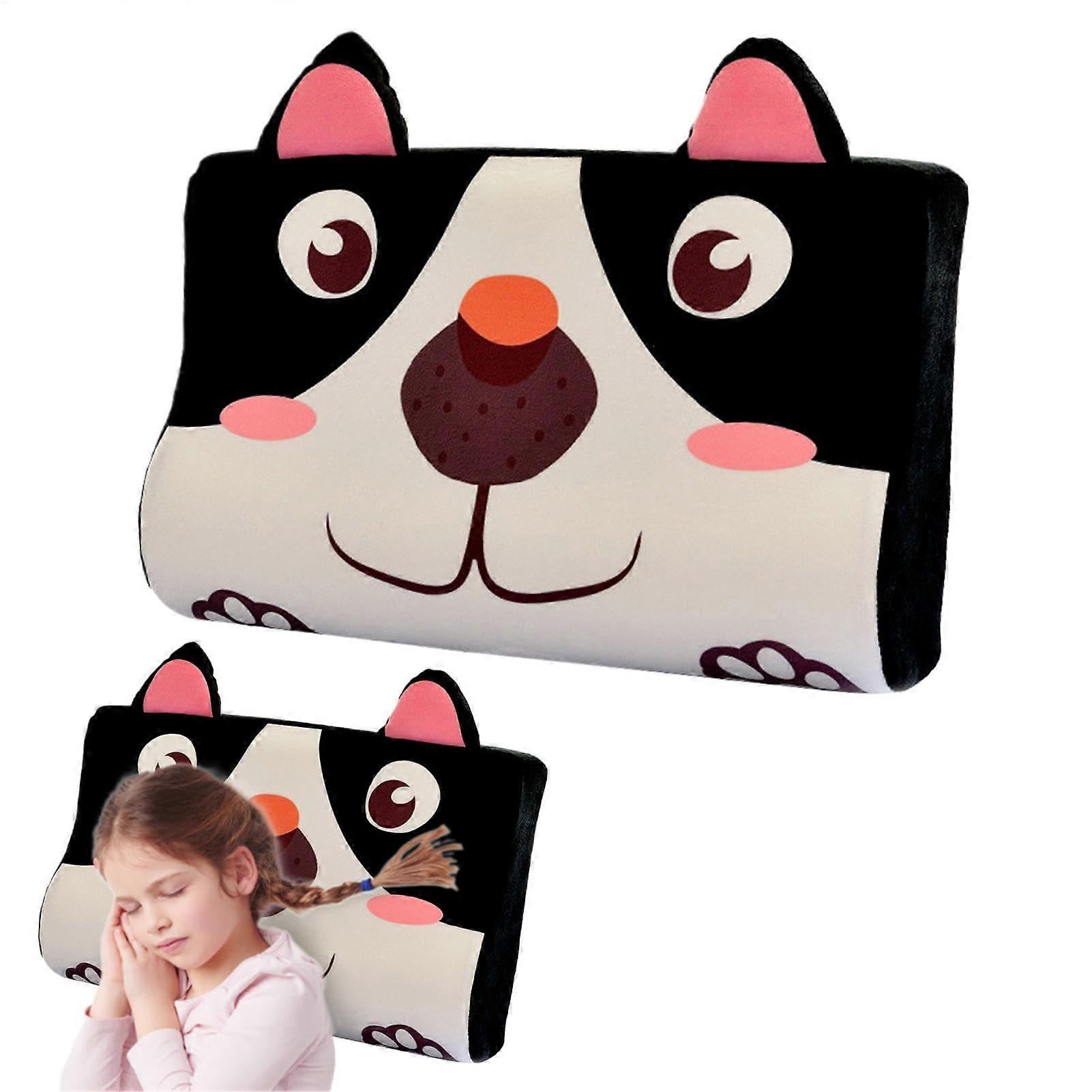 Cartoon Pillow for Children, Slow Rebound Animal Pattern Neck Support Sponge Pillow for Cot, Dog Design, Soft and Safe