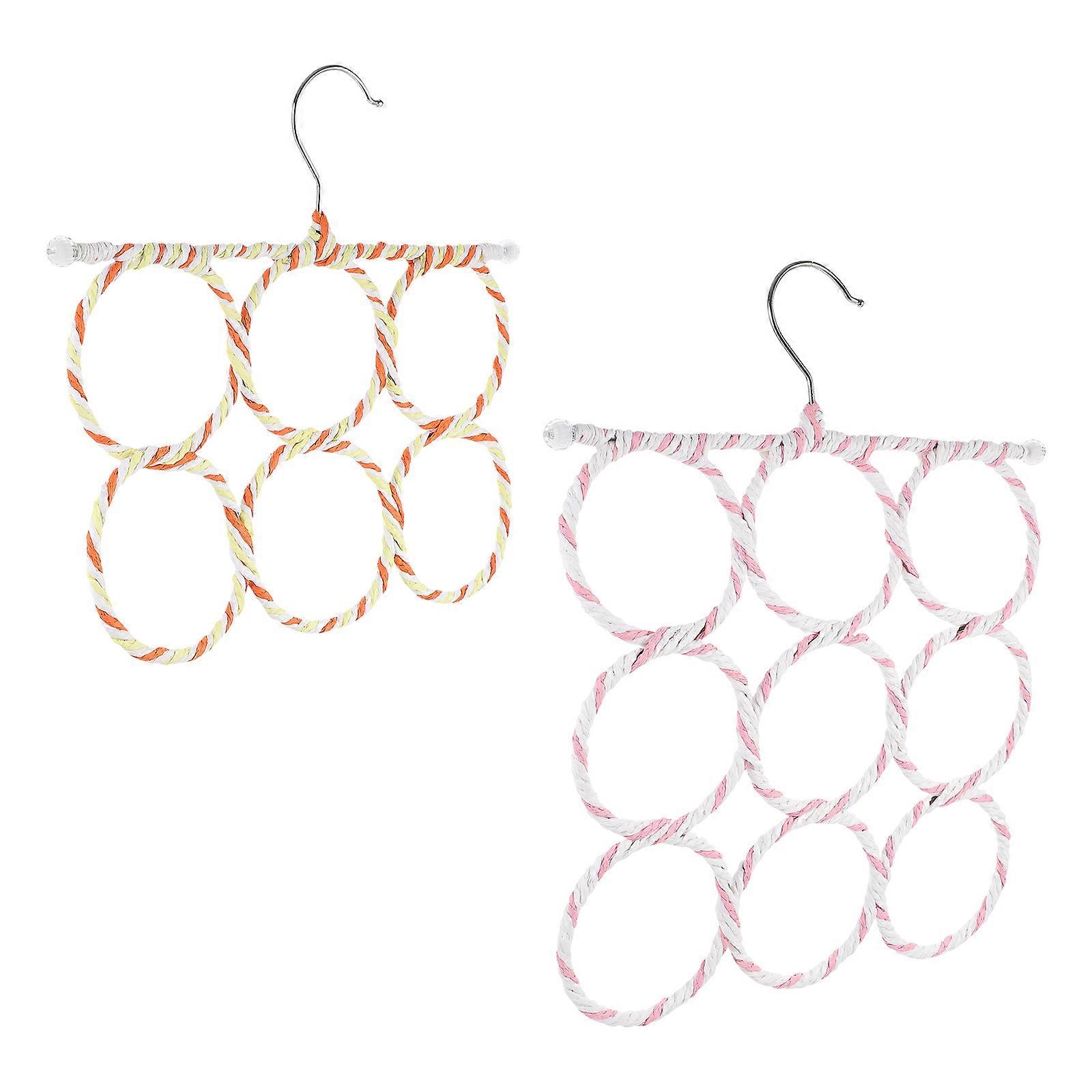 2pcs Creative Practical Folding Shawl Ring Hangers Scarf Racks