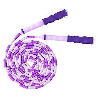 Weiches Perlenspringseil, Kinderspringseil, verstellbare Länge, segmentiertes Springseil, Geschenk, rosarot