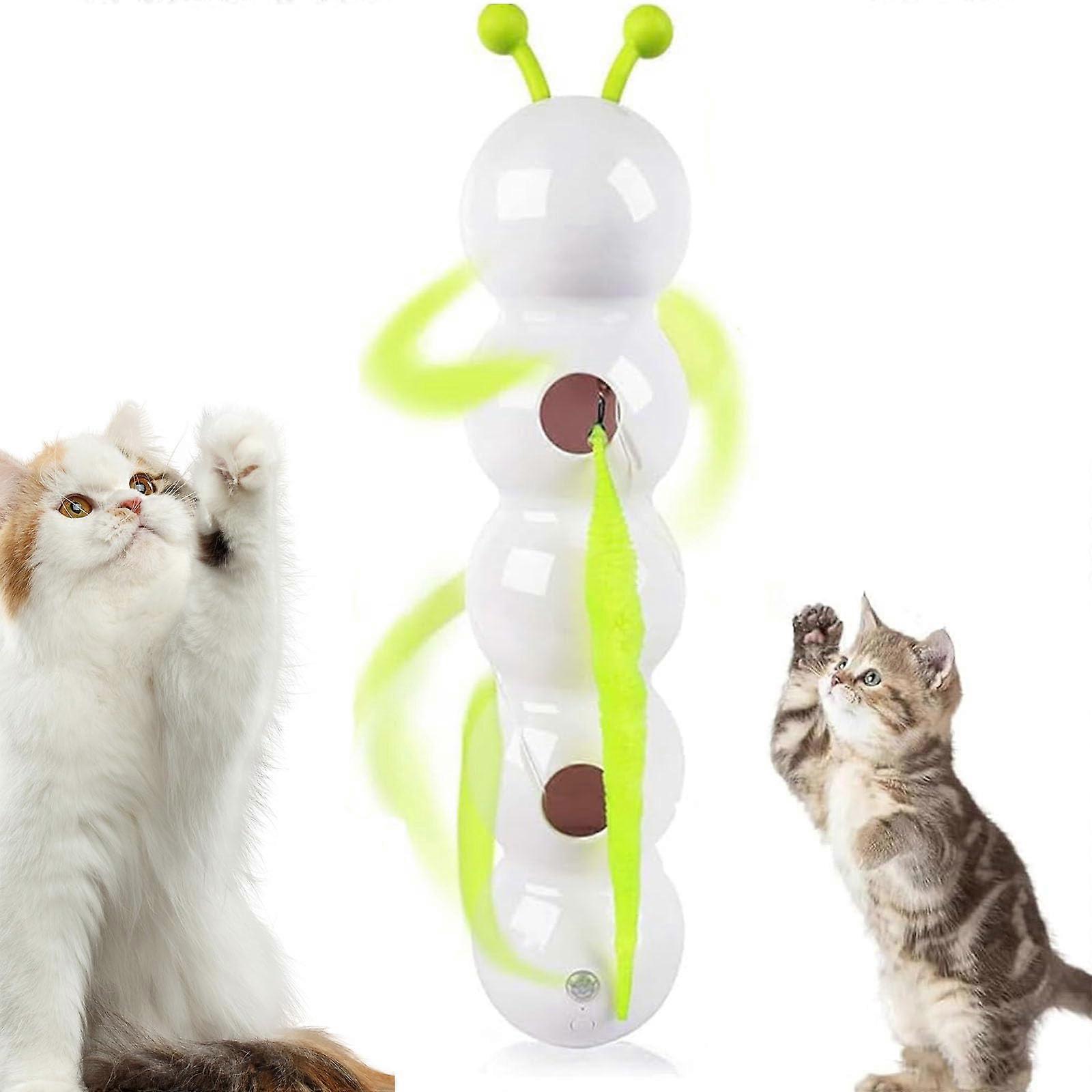 Whirlie Smart Motion Cat Toy with Worm Design, Wall or Window Mounted Cat Toy for Domestic Cats, Bored Cats, Promotes Cat Movement
