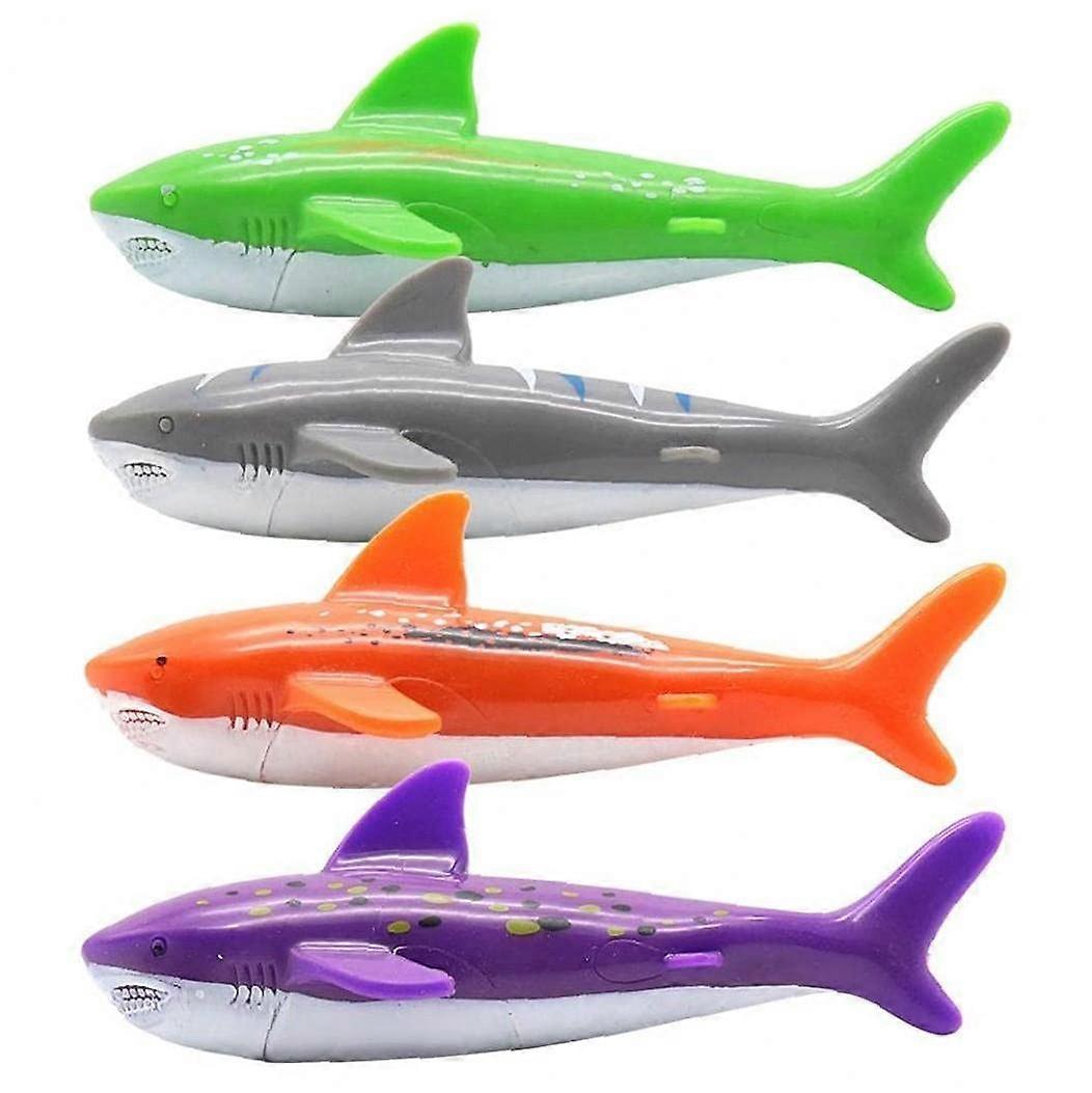 4 Pack Diving Pool Toy Underwater Swimming Throw Shark Set for Pool Children