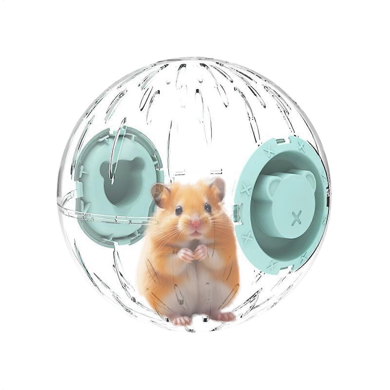Hamster Exercise Ball Toy - Breathable Training Wheel, Large Comfortable Space Design for Hamsters, Green