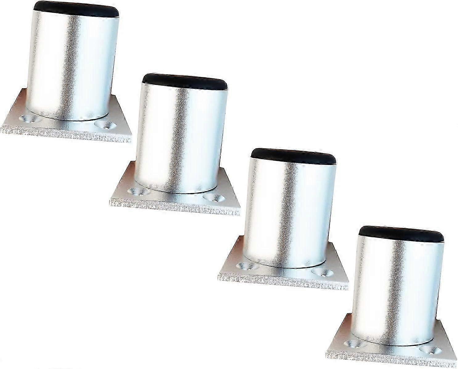 4-Pack 5cm Aluminum Table Legs - 0-15mm Height Adjustable