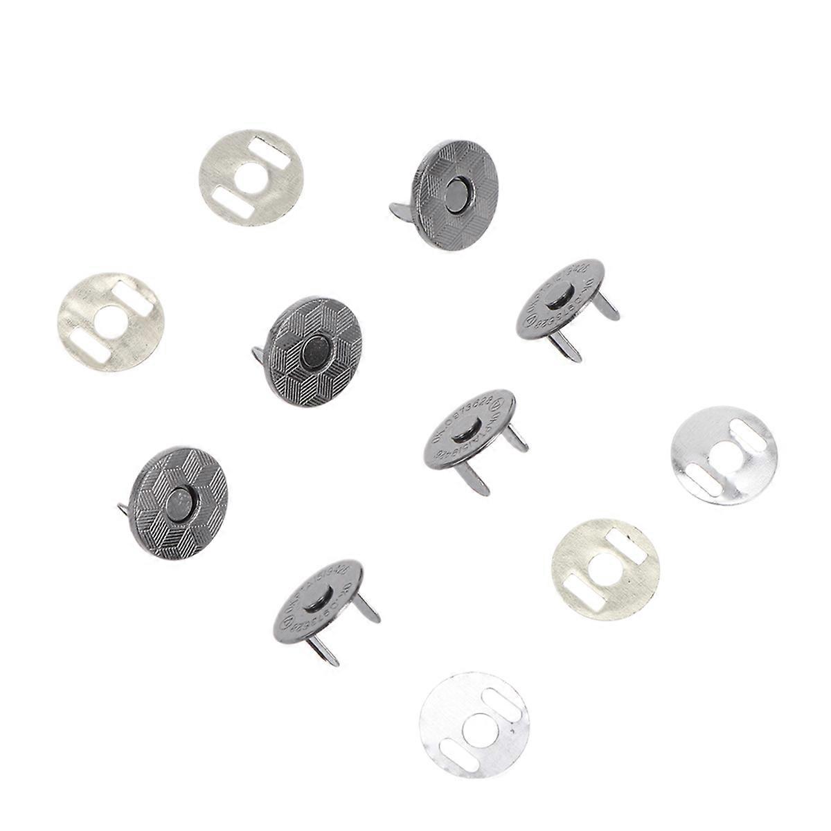 Magnetic Snaps Button Ultrathin Metal for DIY Projects Repair Work Handicraft Enthusiasts 10Pcs