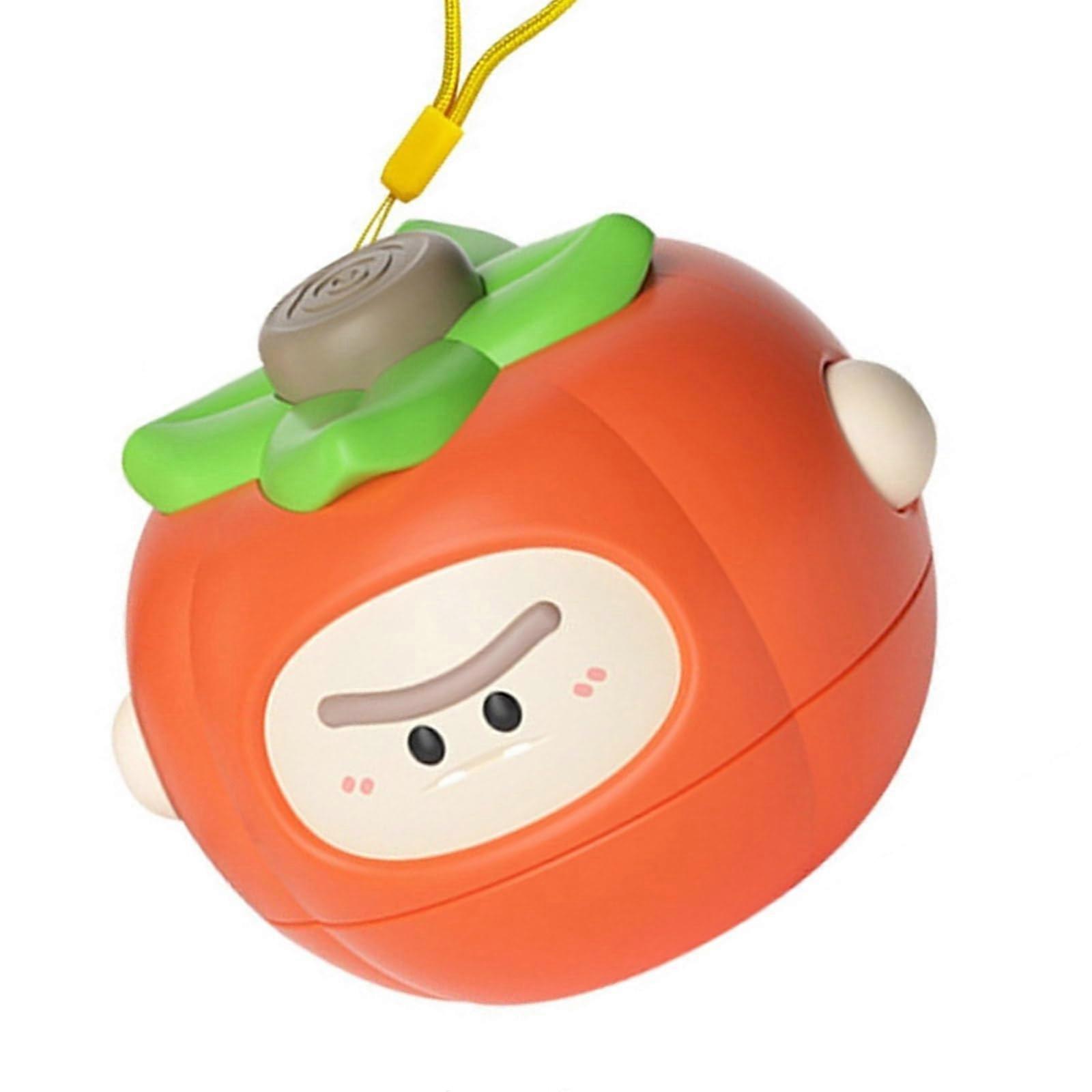 Interactive Gyro Spinner  Toy for Kids, Fruit Design Party Competition Game, Gyro Desktop Toy for Family Activities  Persimmon