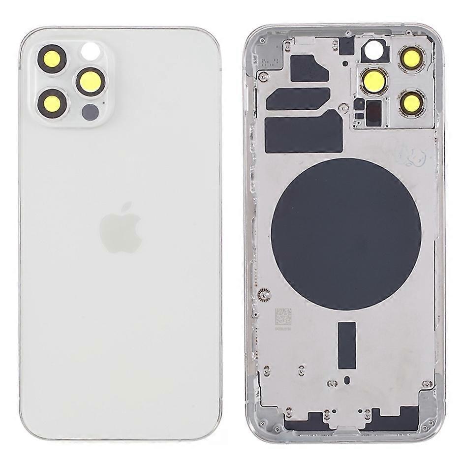 Housing Battery Door Back Cover with Side Buttons Replacement Part for iPhone 12 Pro A2407 (Internat