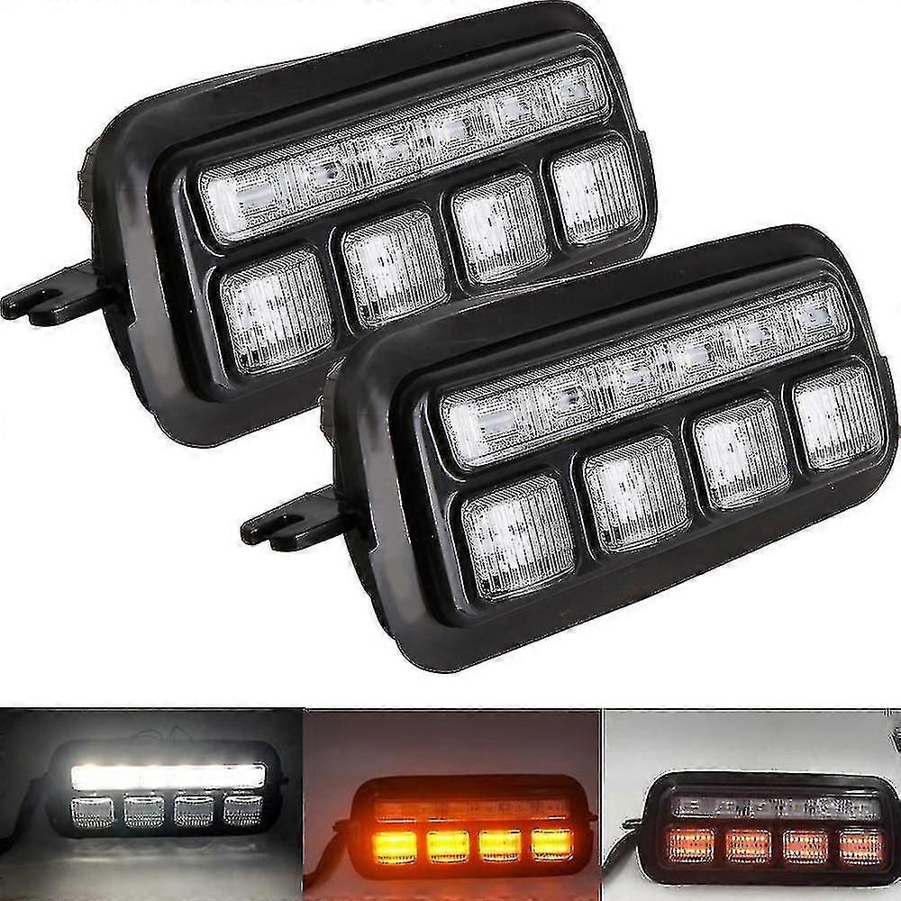 For Lada Niva 4x4 1995 Led Drl Lights With Running Turn Signal Pmma / Abs Plastic Function Accessories Car Styling Tuning