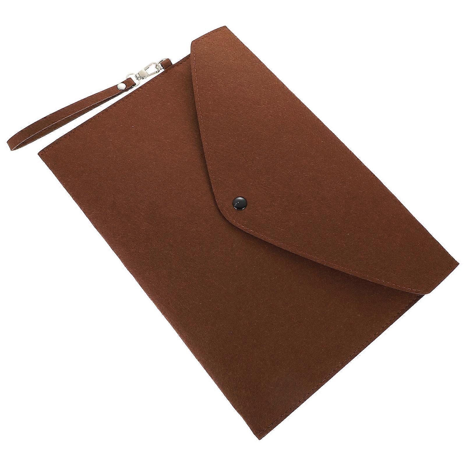 Paperwork Folder Felt File Pouch Moisture-Resistant Wear-Resistant Office Use 1Set