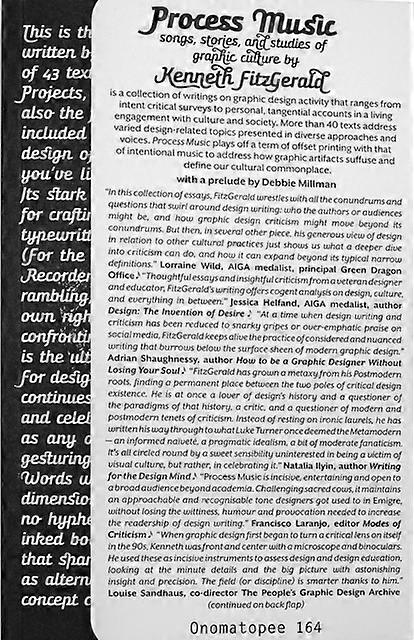 Process Music Songs Stories And Studies Of Graphic Culture by Kenneth Fitzgerald Paperback