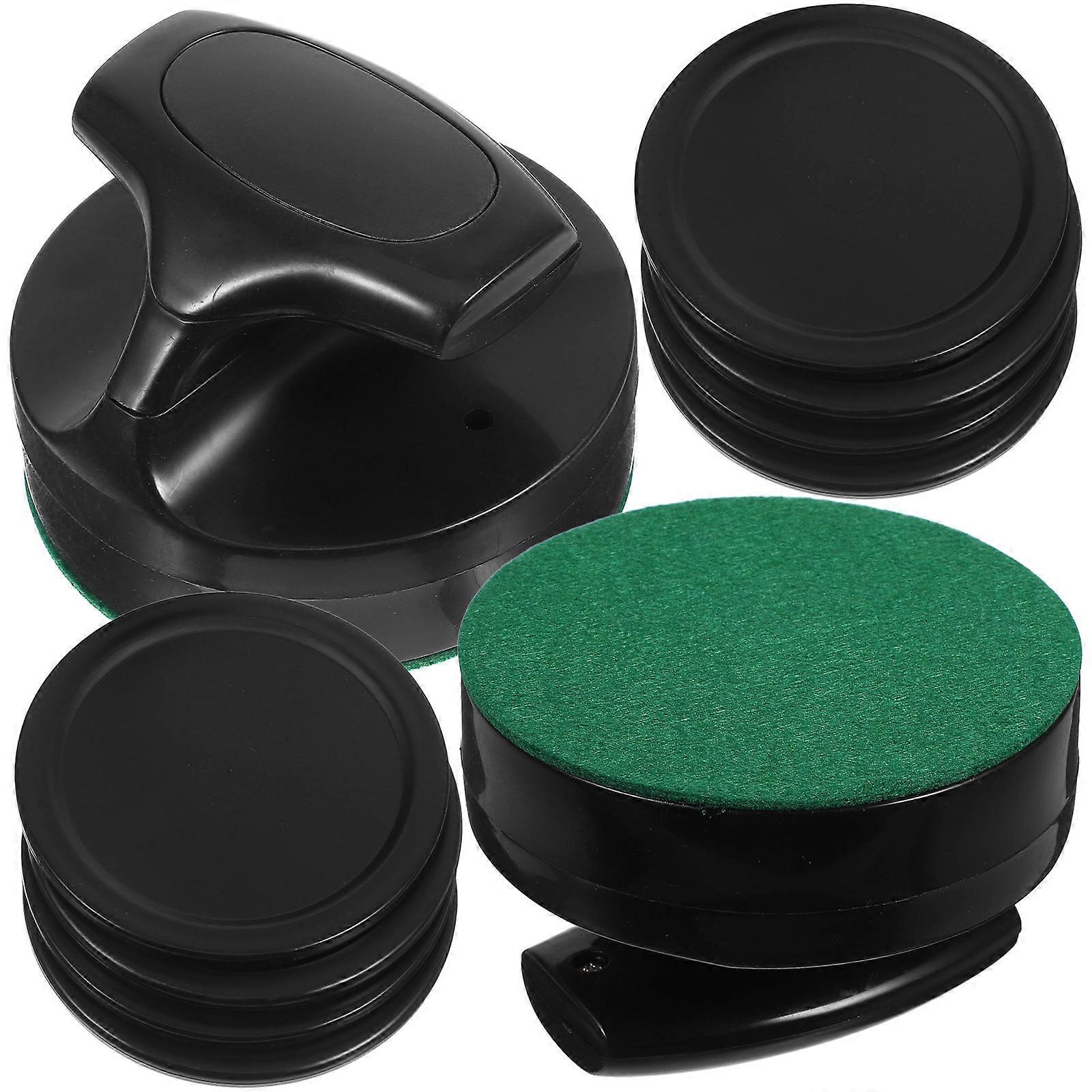 Ice Hockey Table Accessories with Felt Pusher Mallets and Black Pucks for Indoor Tabletop Hockey Replacement Parts