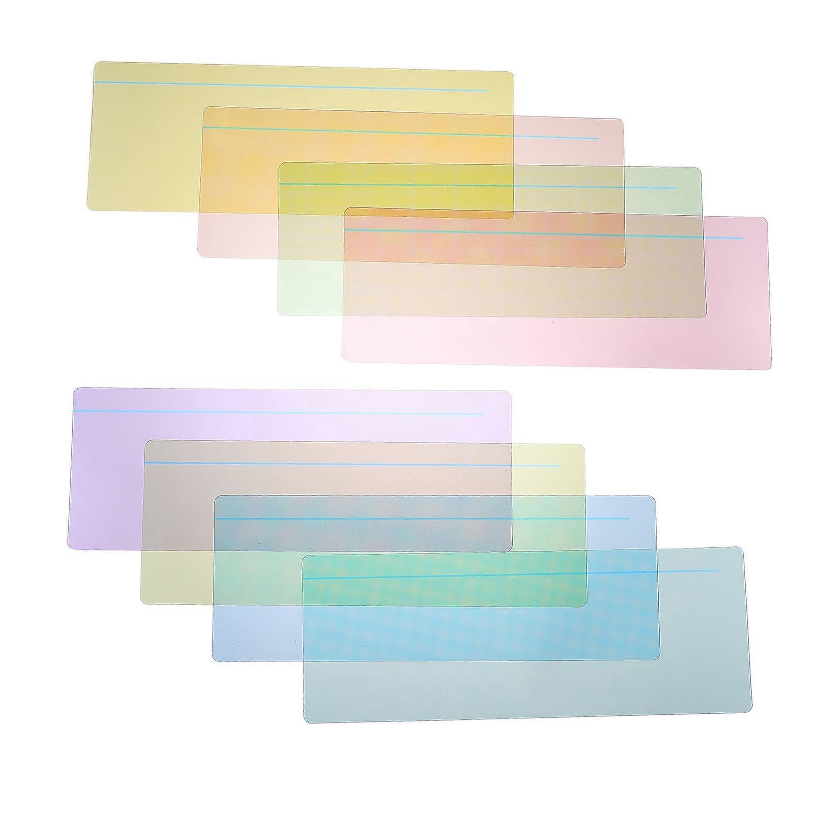 Colorful Guided Bookmarks Assorted Color Reading Tools For Student 19X7cm Pvc Material Visual Tracking 8Pcs