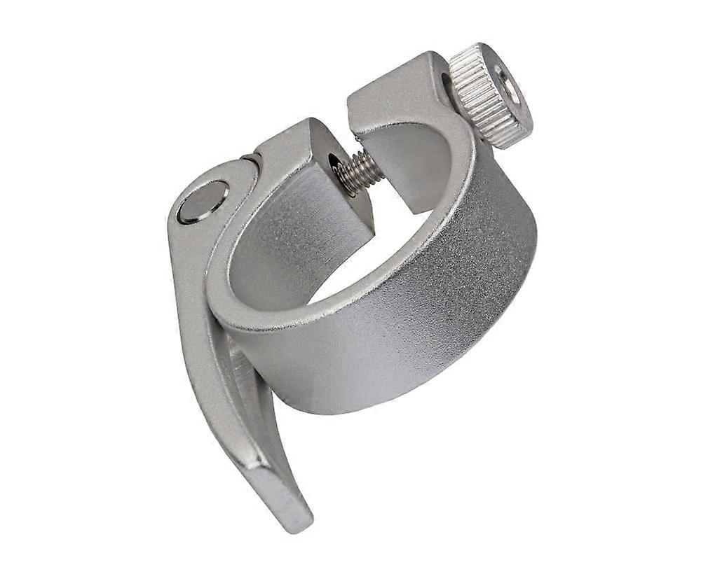 SADDLE CLAMP WITH QUICK RELEASE SILVER 34.9