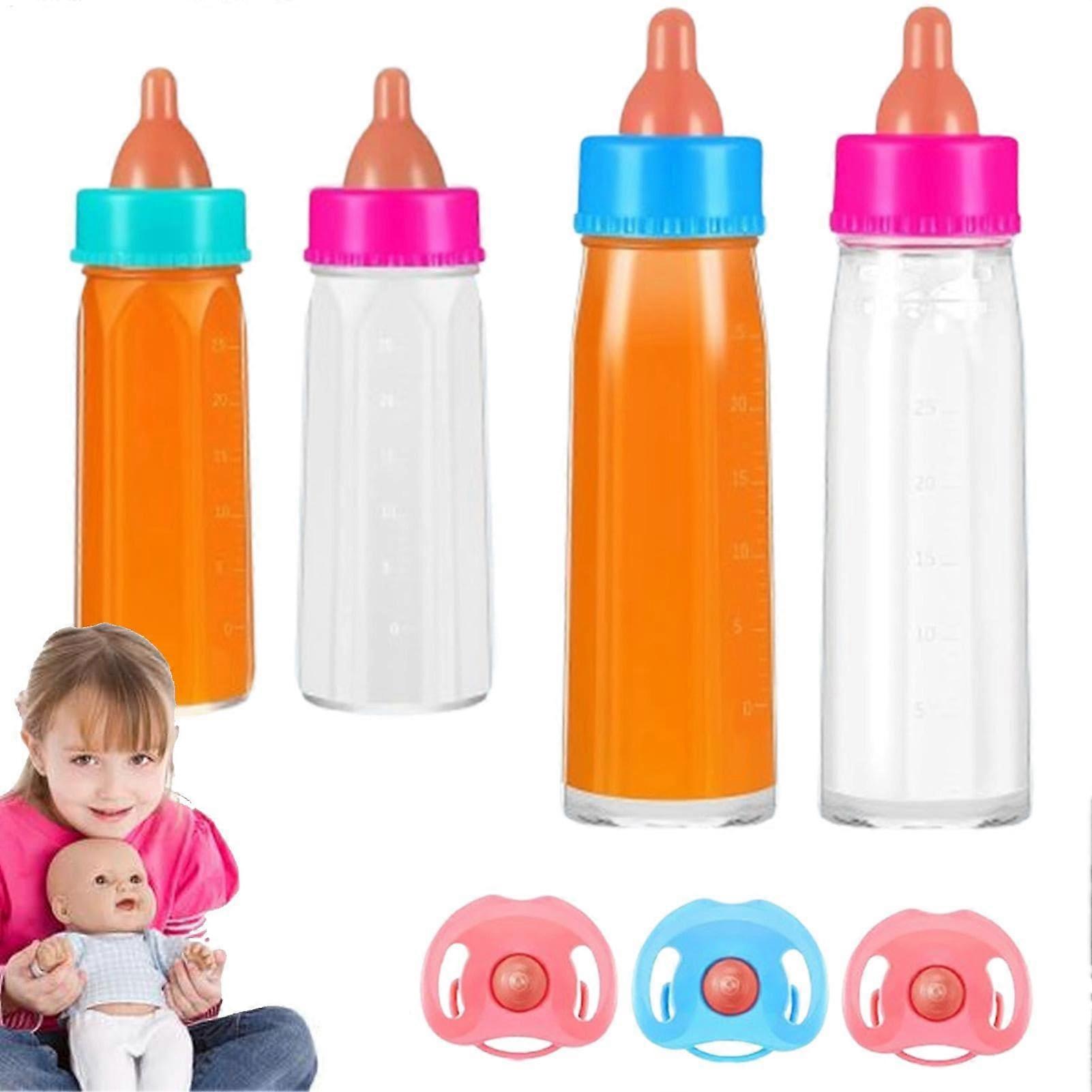Toddler Doll Bottles  Pacifier Set, Magic Disappearing Milk, Pretend Play Toy