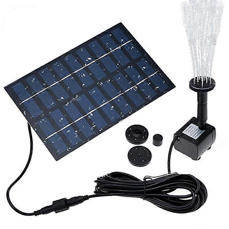 Water Pump Solar Powered Submersible For Hydroponic Systems Garden Patio With 4 Spray Heads 18 x 12 x 3cm 1Pcs