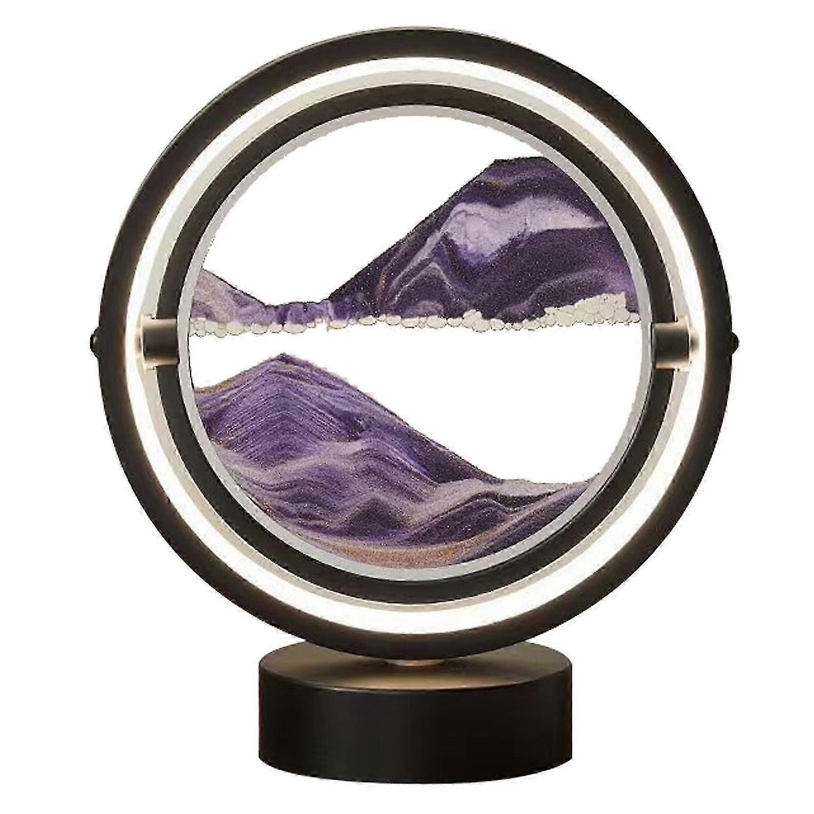 3D LED Sand Art Table Lamp with Dimmable Touch Control - Unique Bedroom Decor & Relaxing Night Light