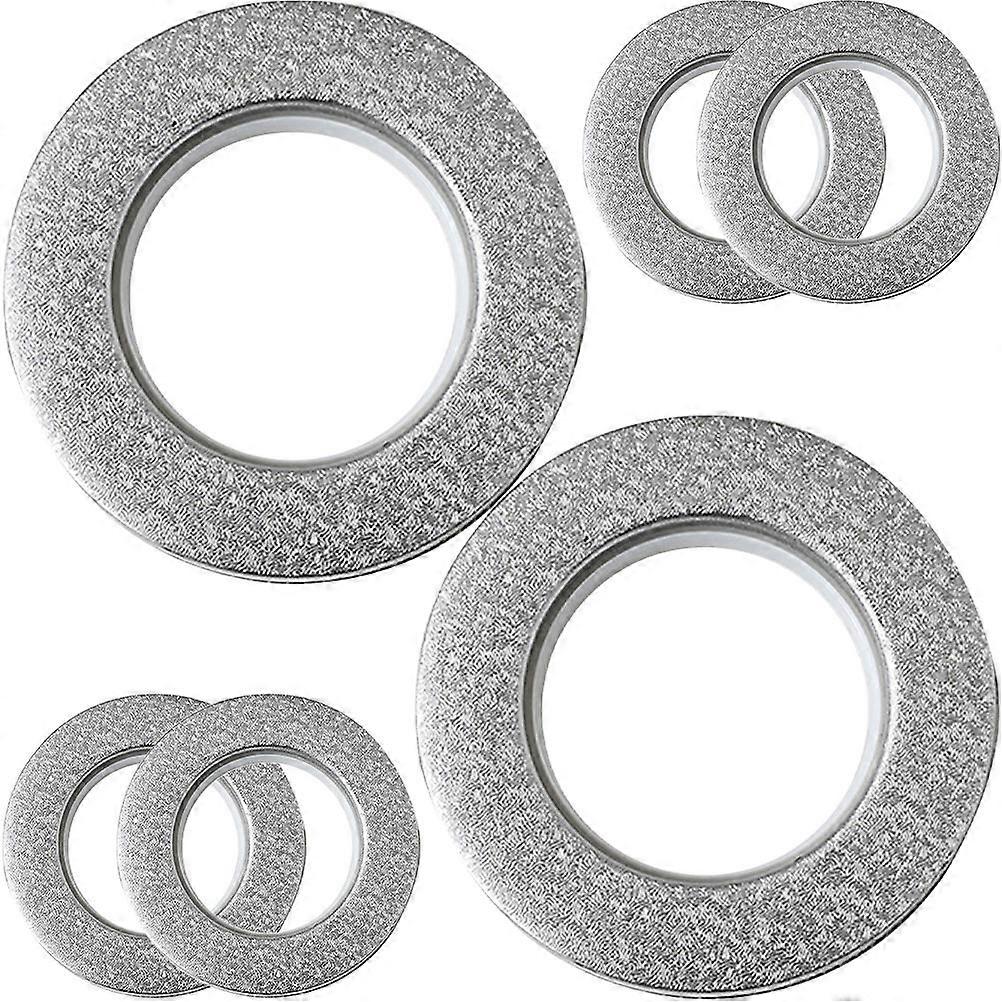 6pcs Plastic Curtain Grommets & Rings for Easy Sliding – Elegant Design for Shower, Window, and Drapery Use – Home Decoration