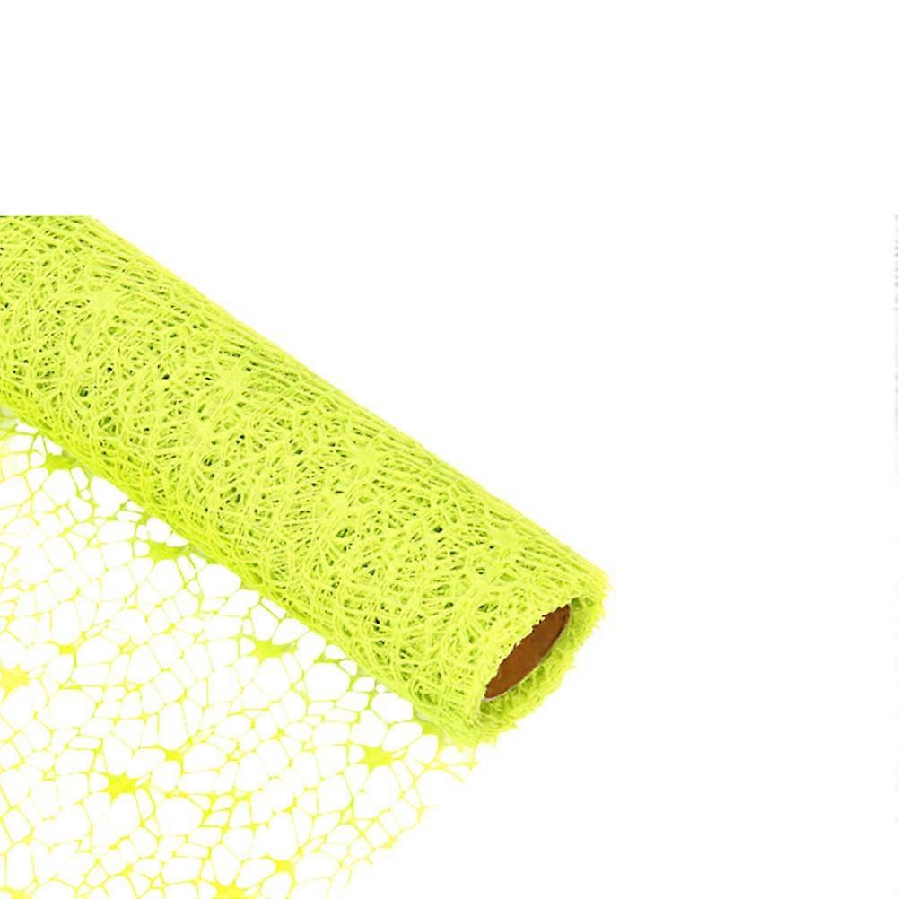 Hanging Jacquard Gauze Roll for School Projects Handmade Net Yarn Charm Green Curtain Backdrop Mesh for Kindergarten Decoration Party Wedding Craft