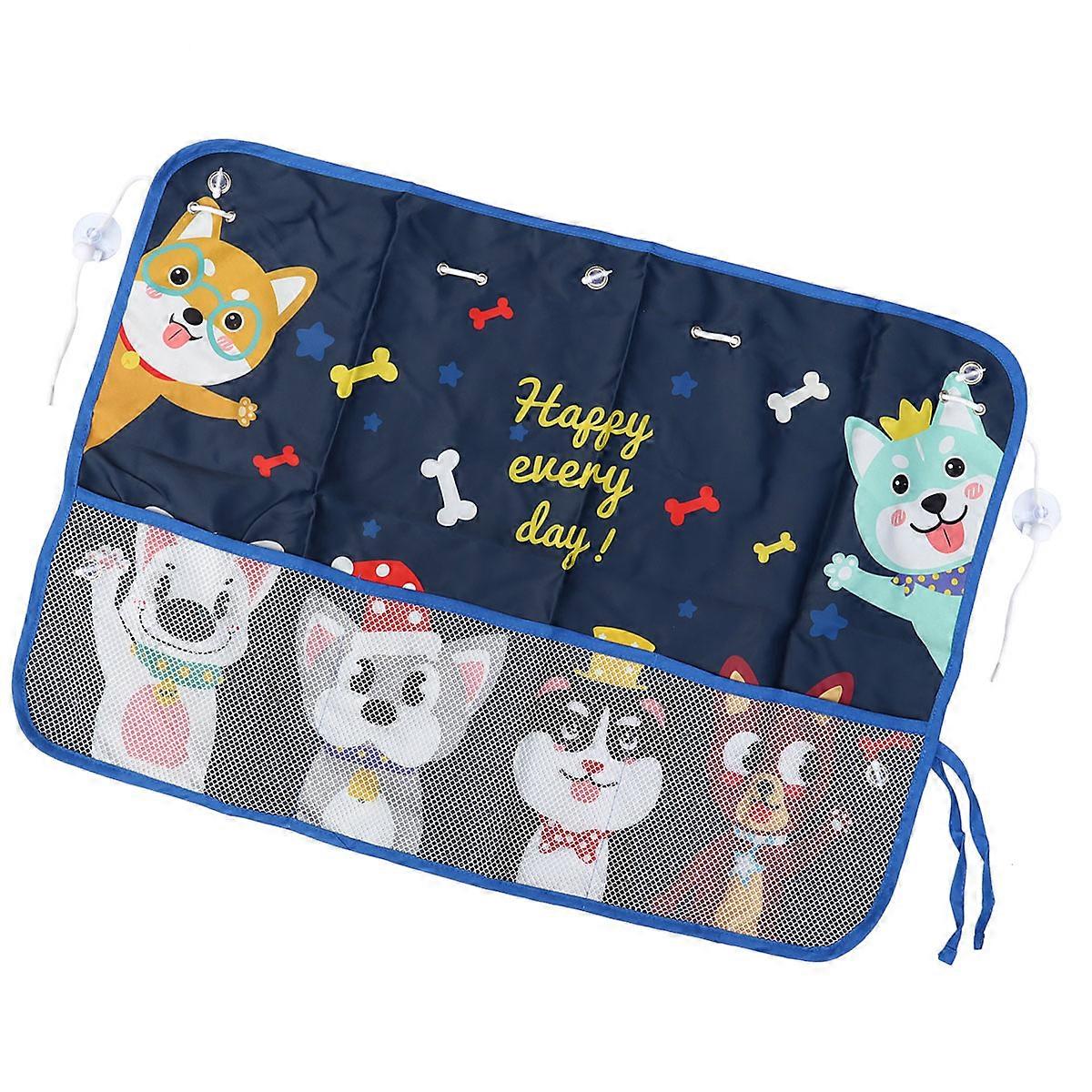 Cartoon Dog Car Sunshade Visor with UV Protection Net Bag Easy Installation Durable Material for Vehicle Windows Summer Comfort