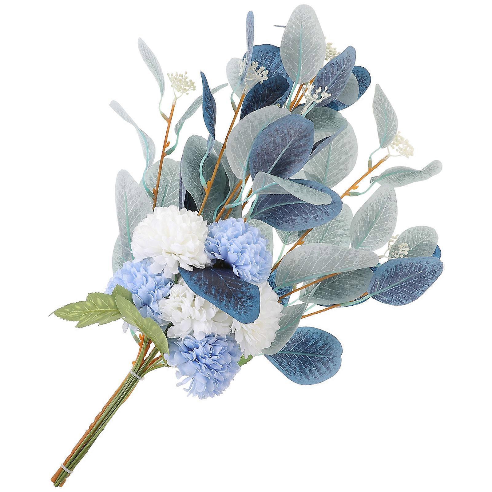 Simulation Flower Decors Realistic Simulation Flower Bouquet Home Decorations Multi Color Round Shape Design 1Set