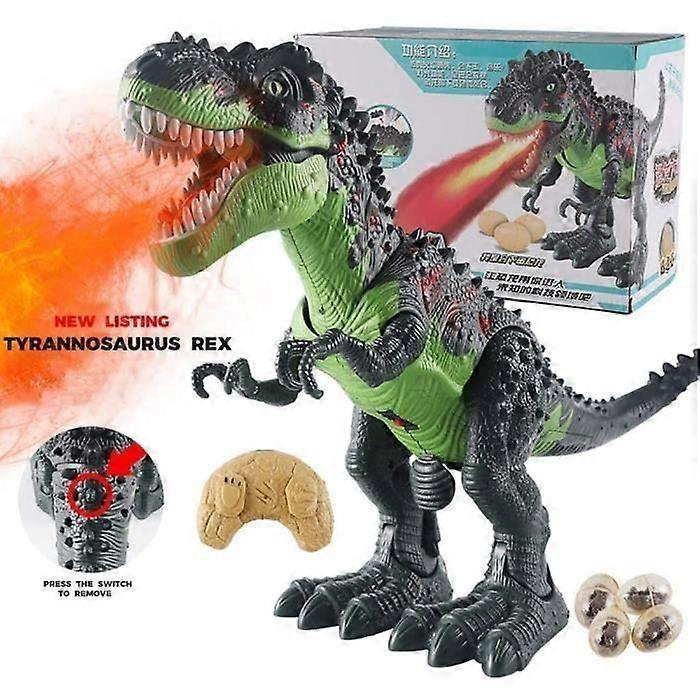 Remote Control Intelligent Dinosaur Robot With Smoke Effect, Lights And Sounds For Kids